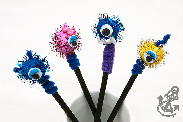 diy monster pencil toppers