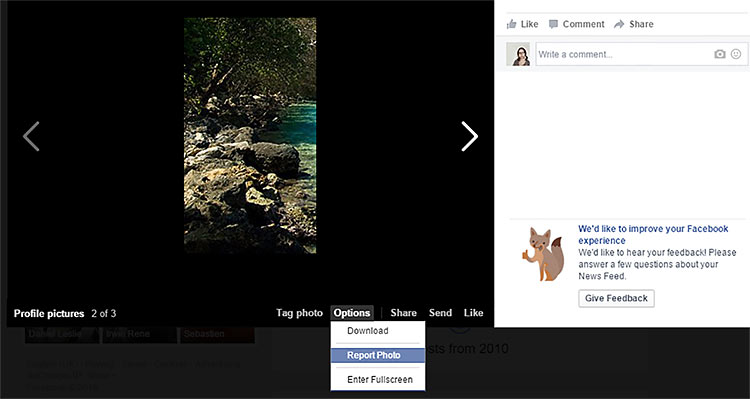 how to report stolen photo