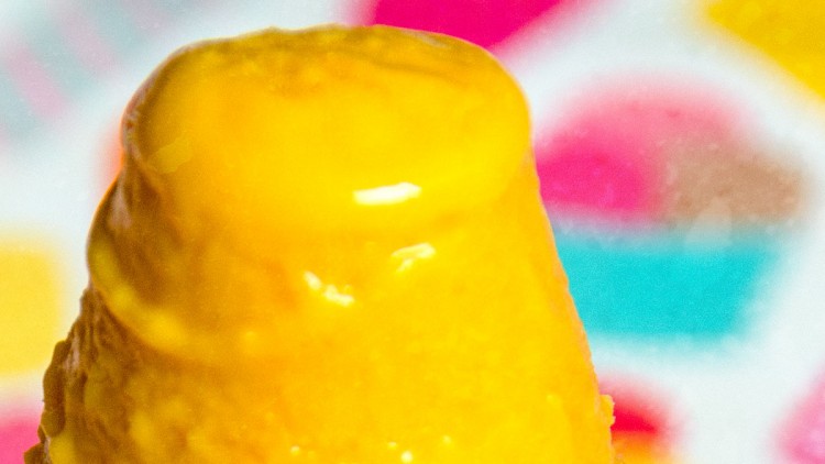 Super Easy Two Ingredient Mango Ice Lollies