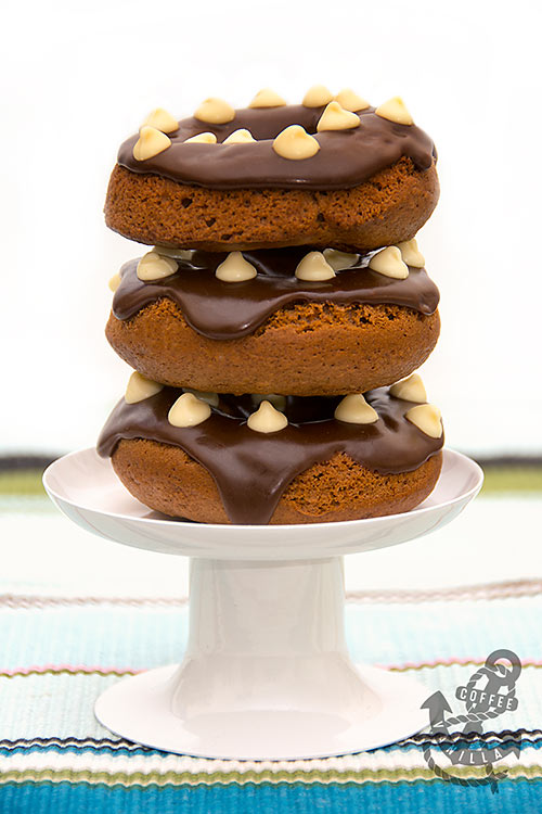 baked chocolate doughnuts