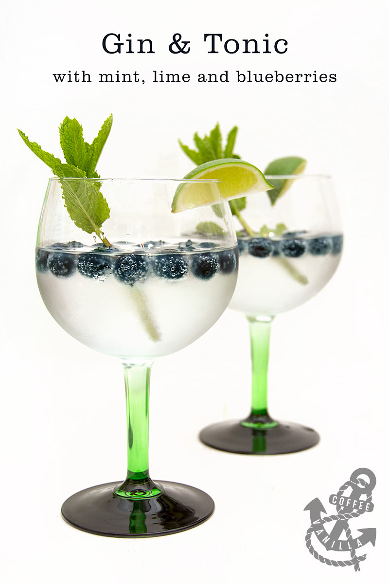 Gin & Tonic with Mint, Lime and Blueberries » Coffee & Vanilla