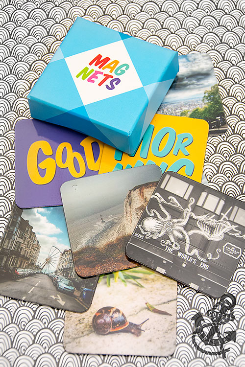 magnets of Instagram photos in cute little box