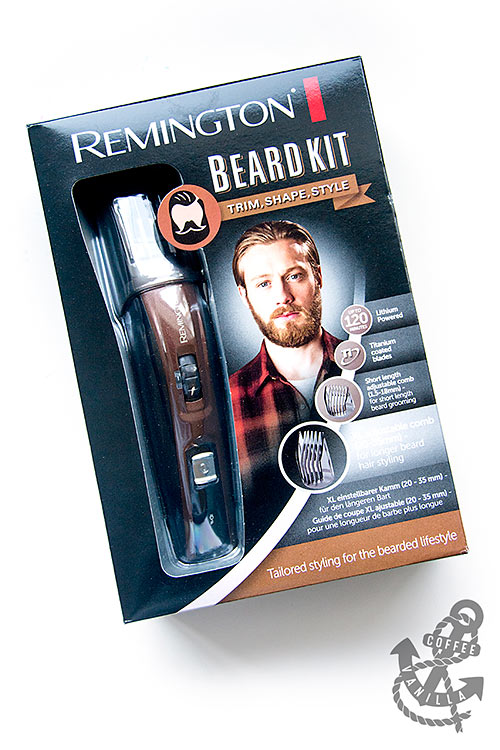 complete beard kit with shaver, trimmer, scissors, brush