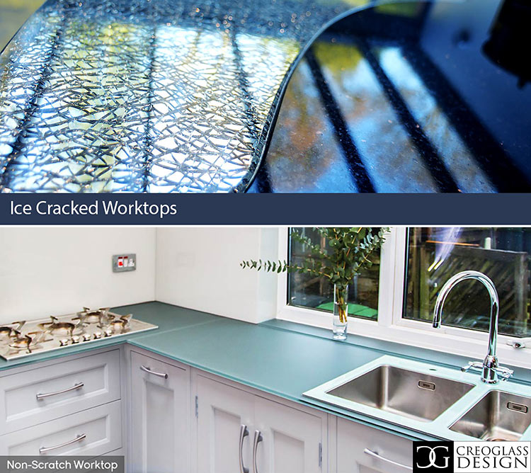glass kitchen worktops 