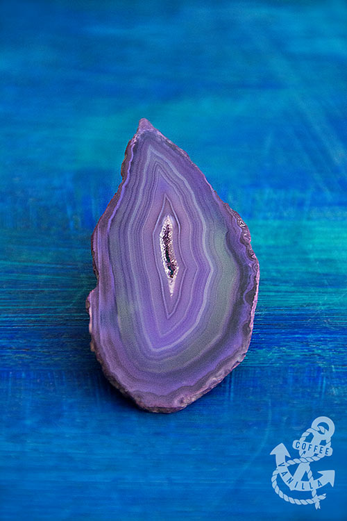 stripy colourful stone slice crystal agate slice purple stripy stone 
