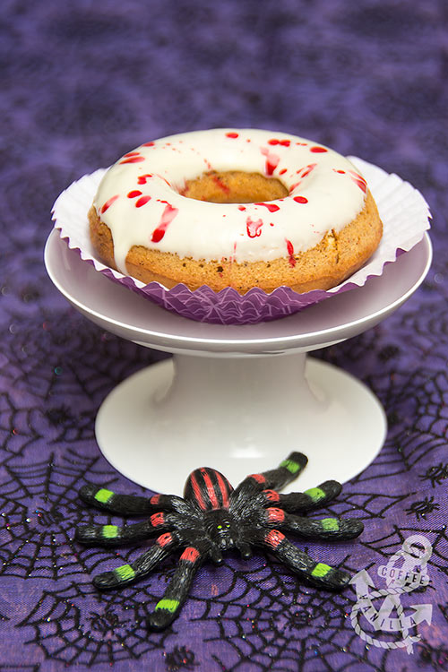 halloween donuts recipe blood splatter Dexter inspired doughnuts