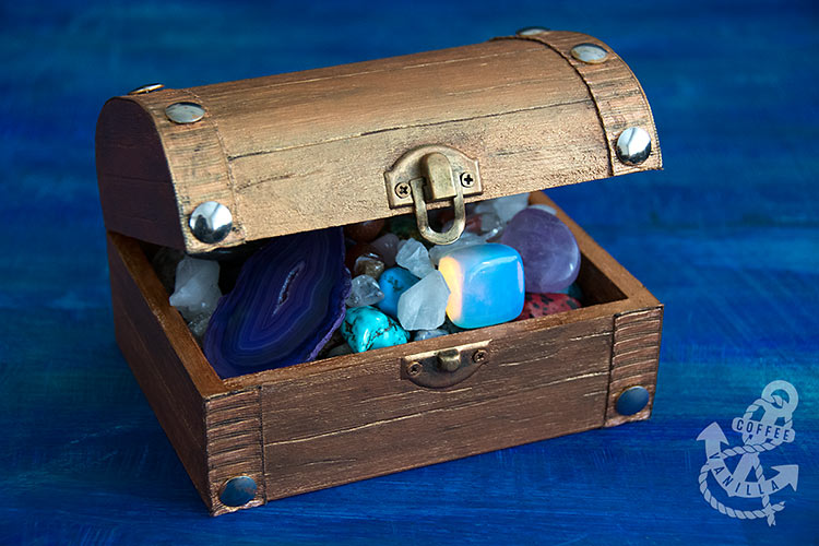 chest with gemstones pirate treasure chest