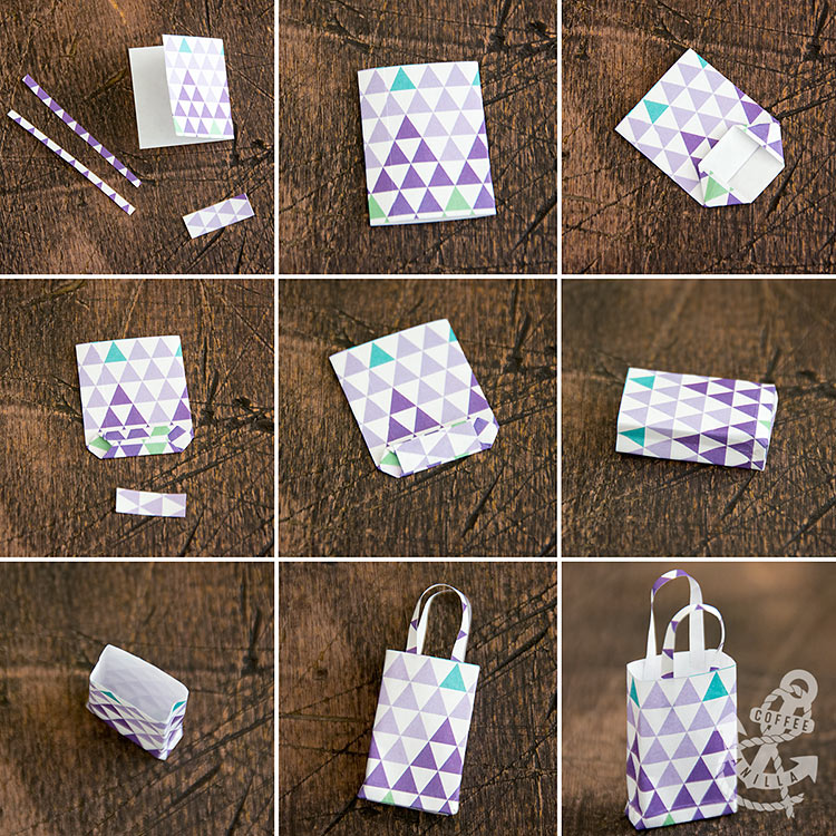 miniature shopping bags for doll house 1/12 scale 