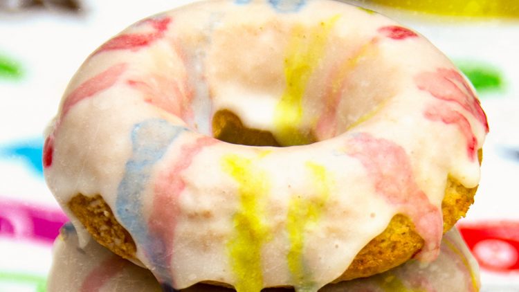 Colourful Vanilla Doughnuts – Baked not Fried