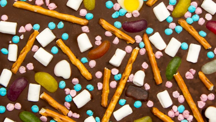 Chocolate Bark with Leftover Sweets