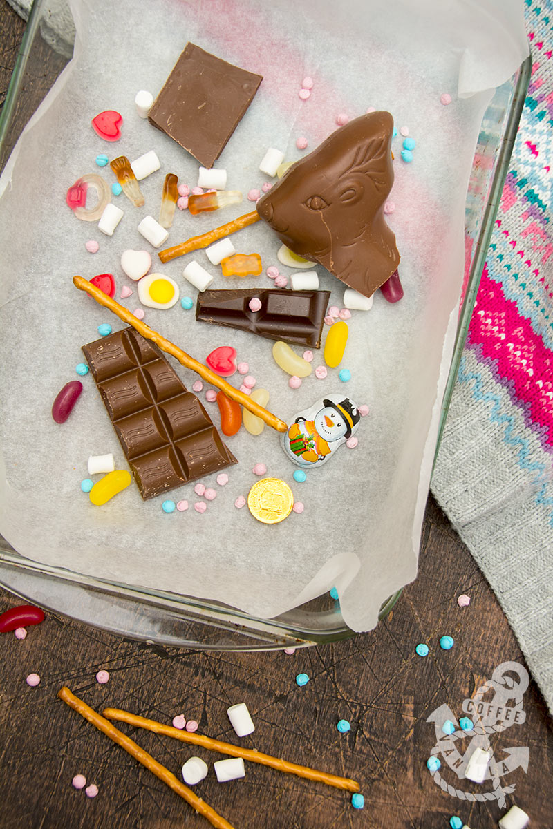 Chocolate Bark with Leftover Sweets » Coffee & Vanilla