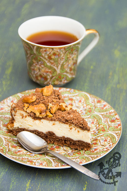 Polish style chocolate crumble cheesecake