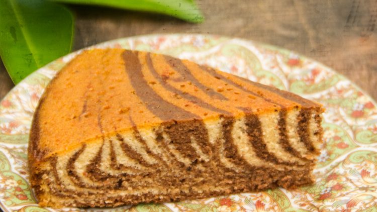 Chocolate & Orange Zebra Cake aka Tiger Cake