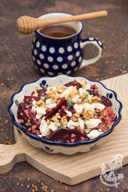 beetroot buckwheat feta walnuts honey salad recipe