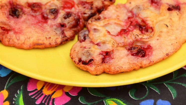 Cranberry Racuchy – Polish Yeast Pancakes