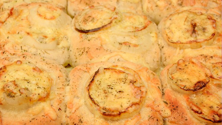 Focaccia Style Cheesy Onion Breads